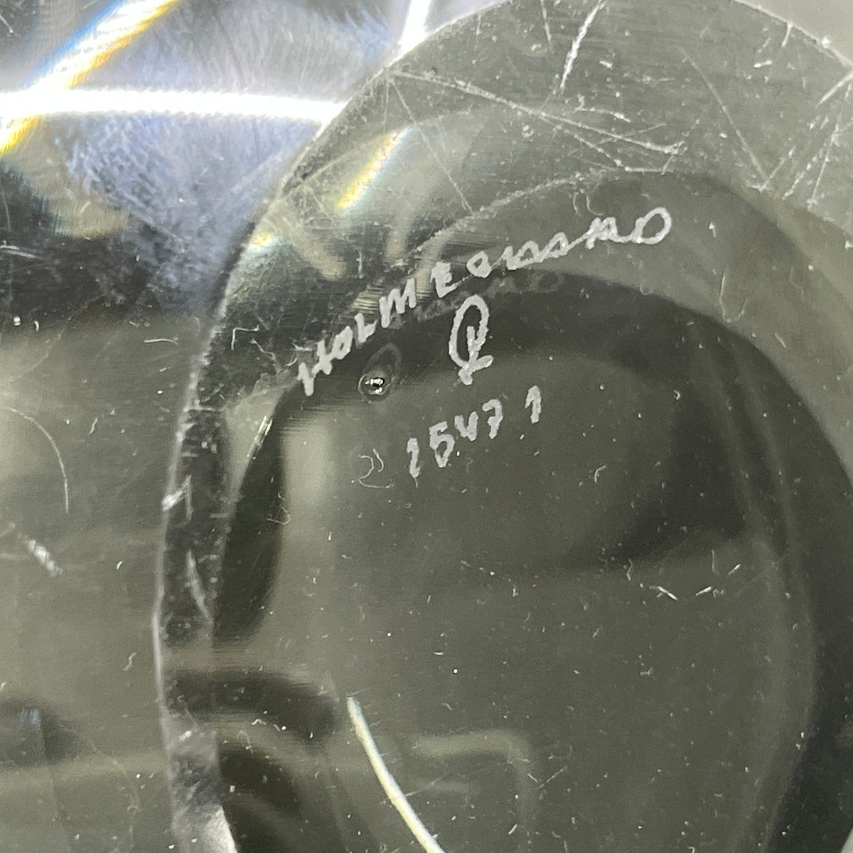 Smoke teardrop vase by Per Lütken, 26 cm.