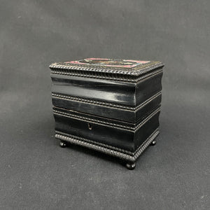 Black cabinet for bottles with intarsia