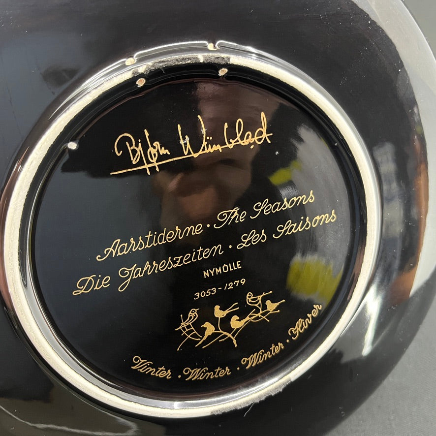Sort Wiinblad platte - Sommer i guld