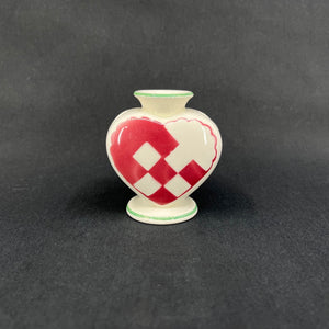 Red Christmas heart from Aluminia, light in color