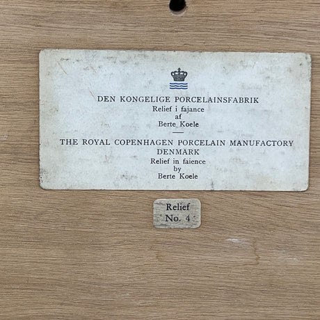 Aluminia relief in a wooden frame - No. 4.