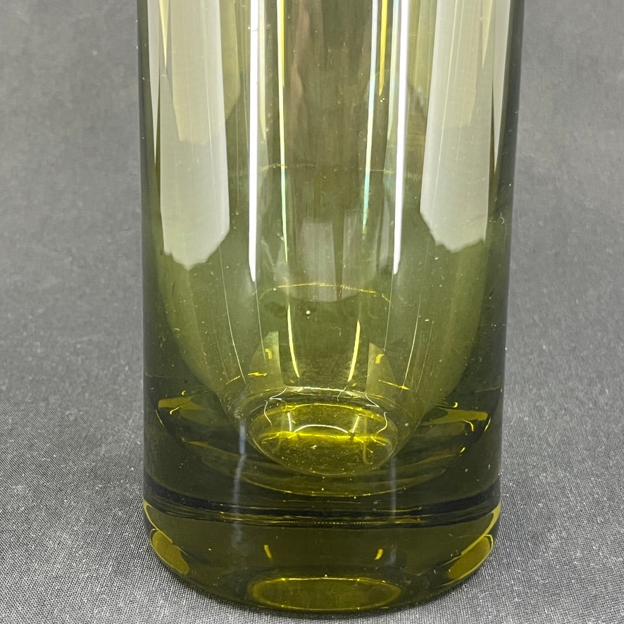 Oliven cylindervase, 37 cm.
