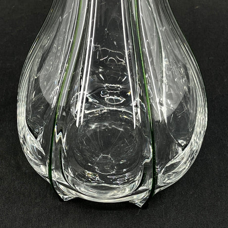 Tall flask vase from the 1920s with green stripes