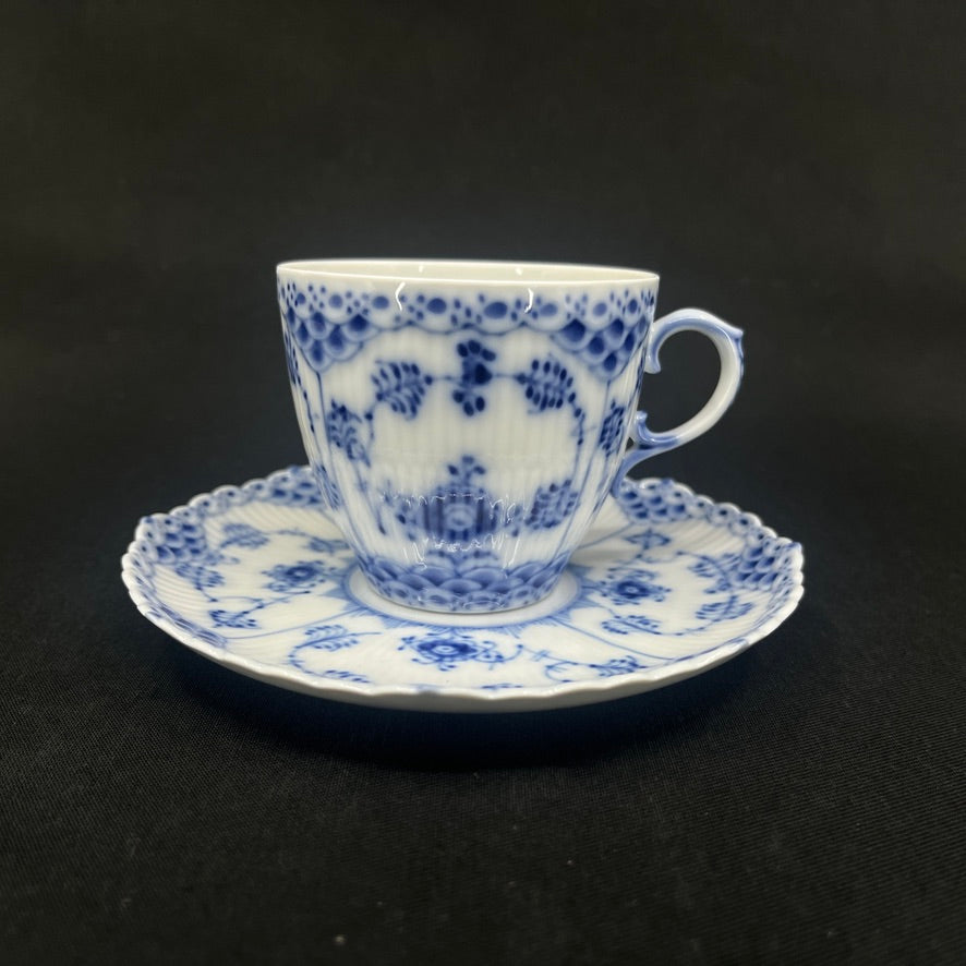 Blue Fluted Full Lace coffee cup 1/1035, 3. assort.