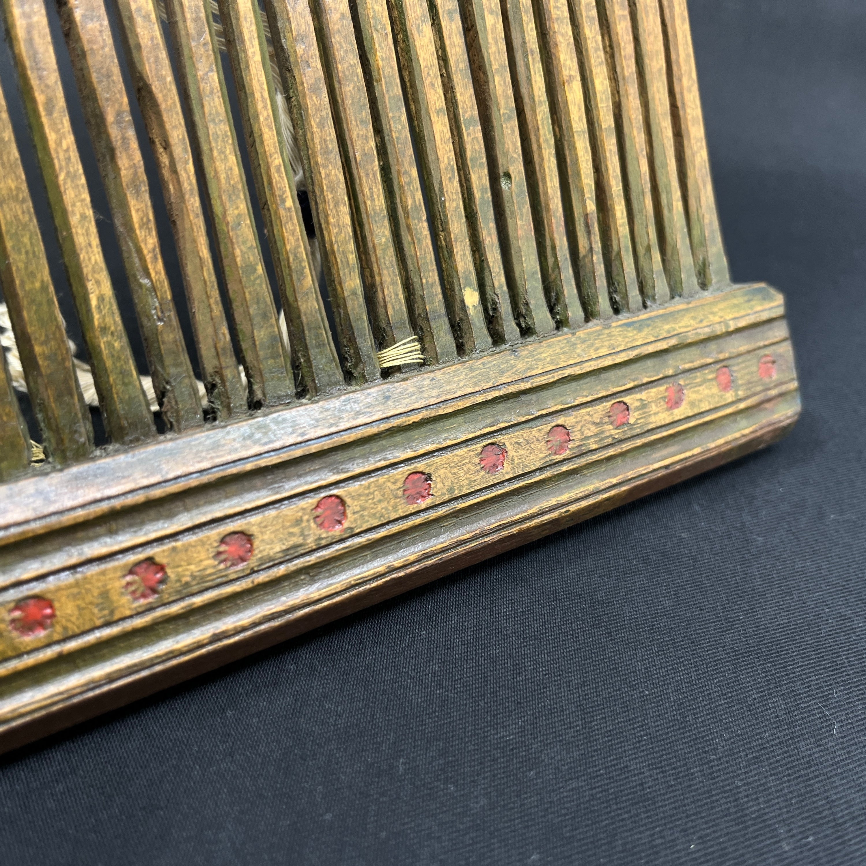 Antique elm weaving damper from 1819
