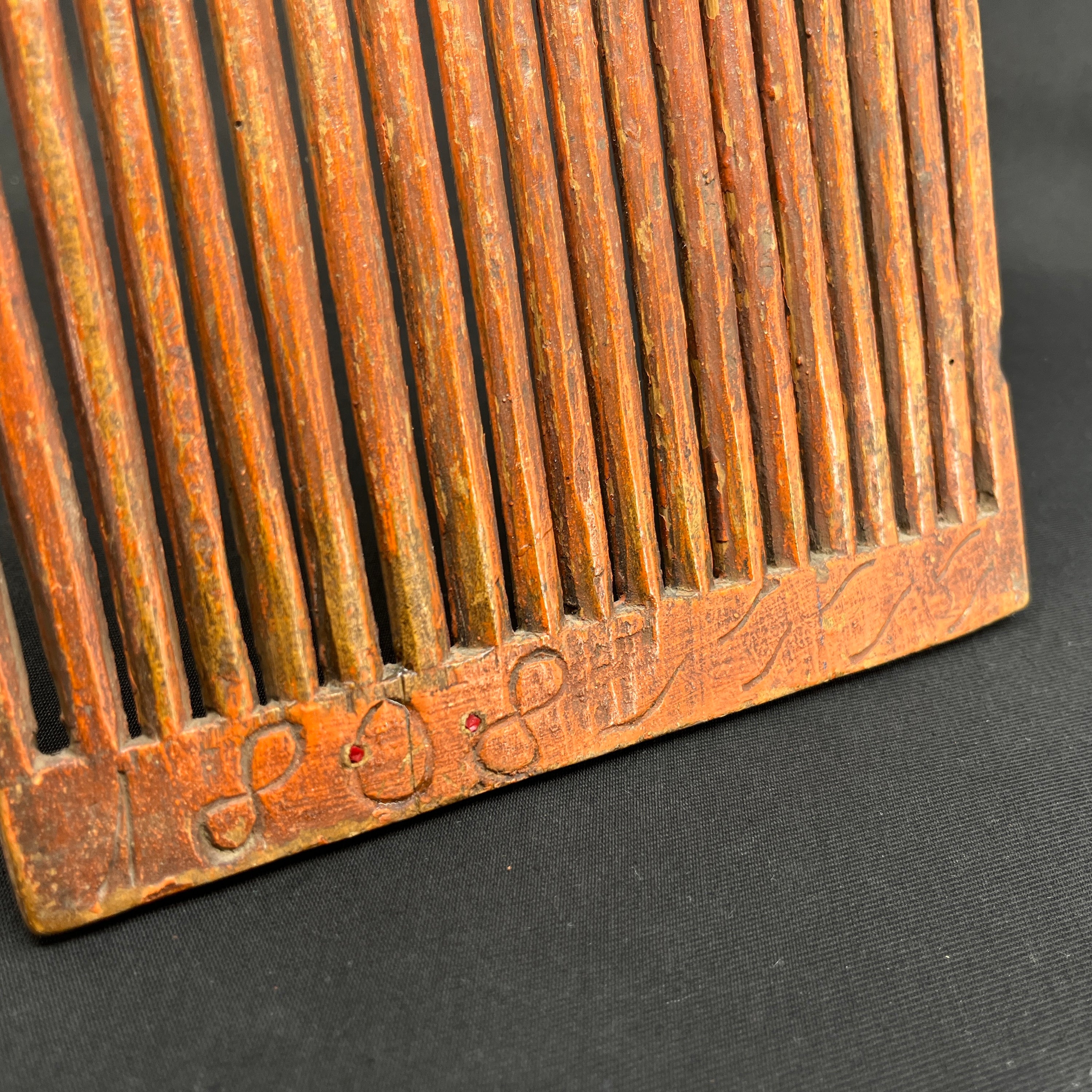 Antique elm weaving damper from 1808