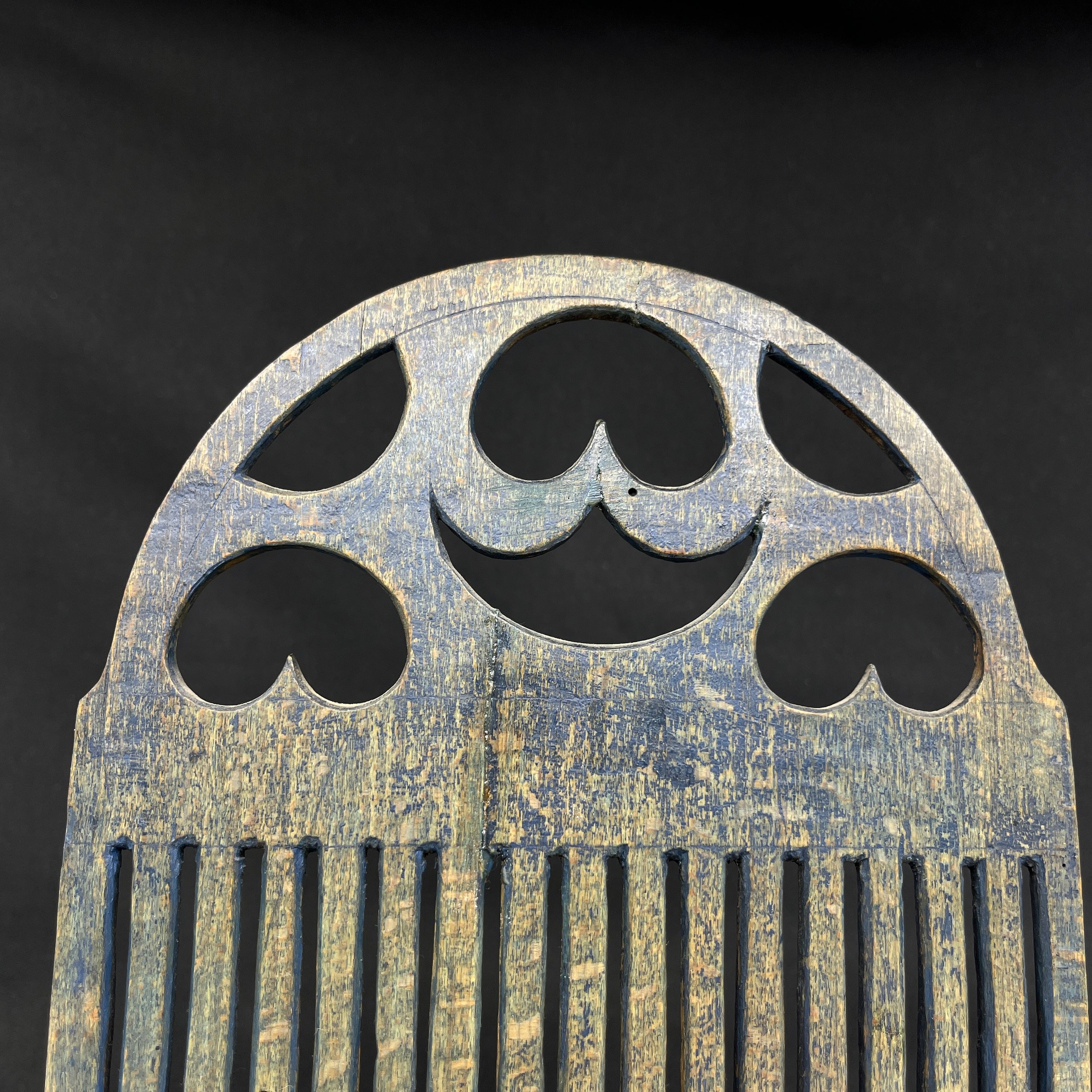 Antique elm weaving damper from 1844