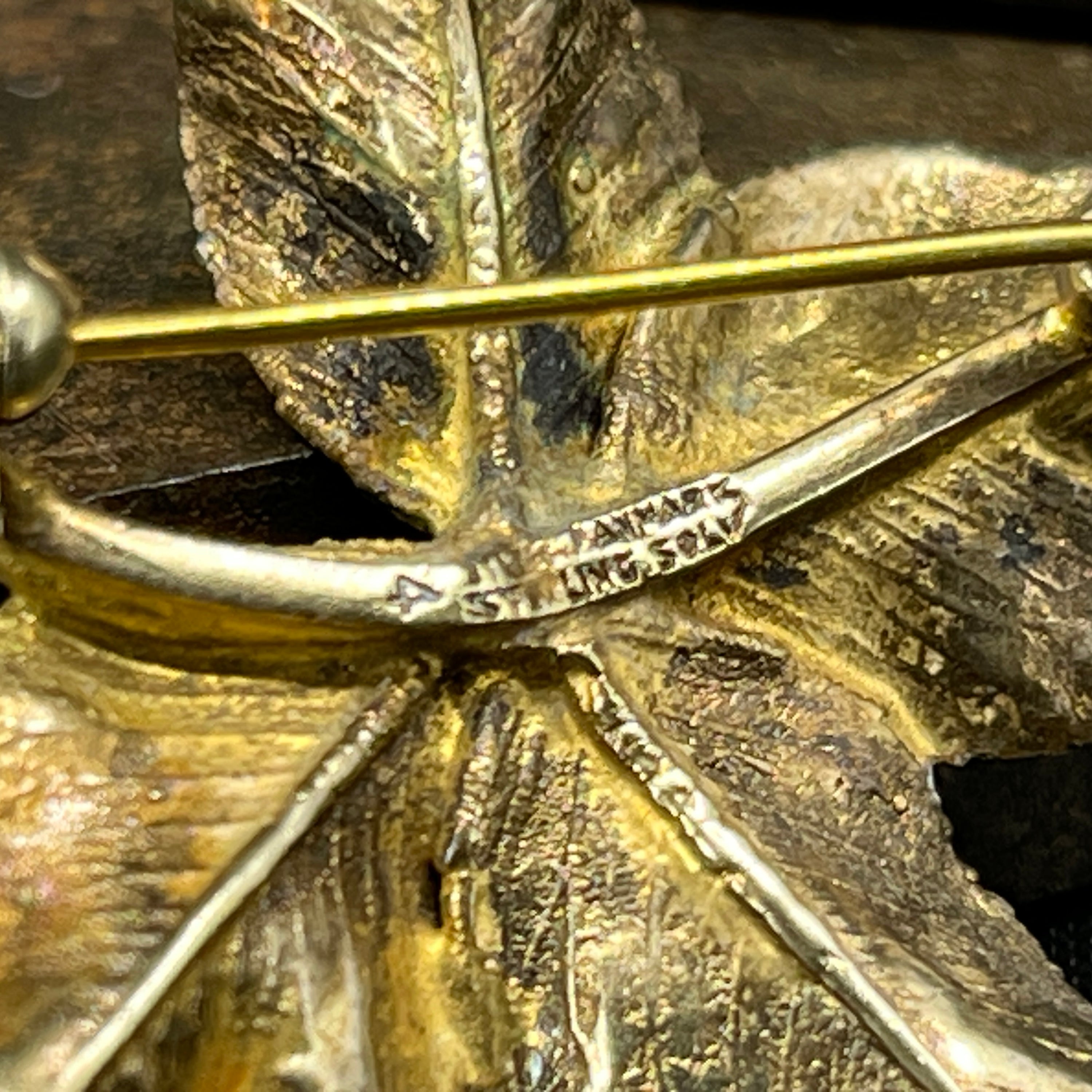 "Flora Danica" brooch - four-leaf clover