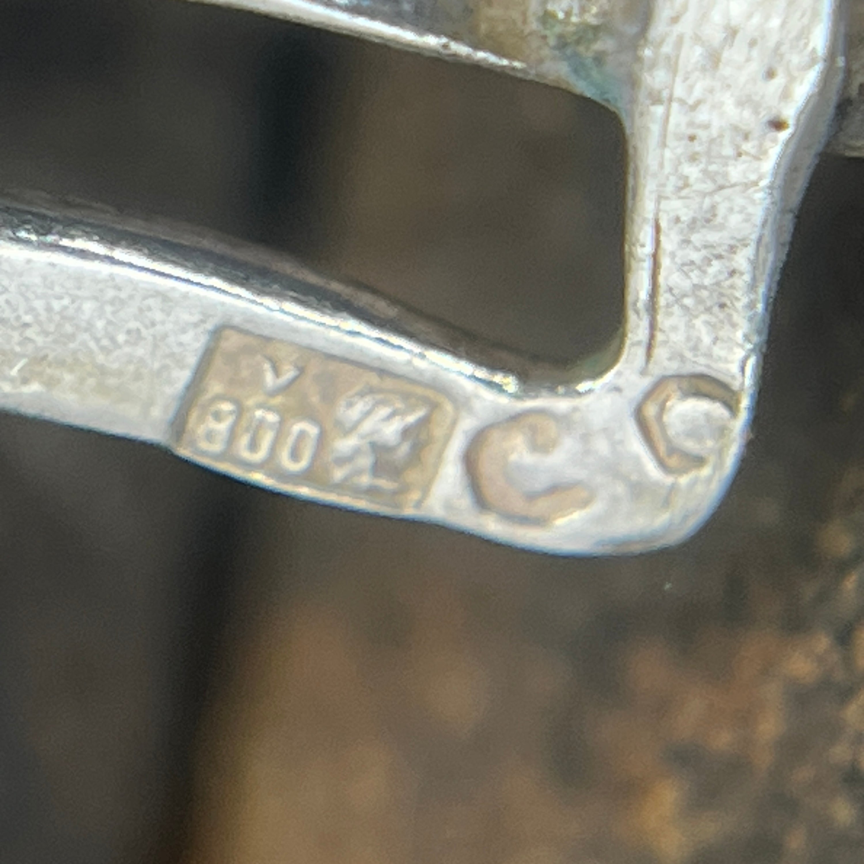 Heart brooch from the 1950s - silver