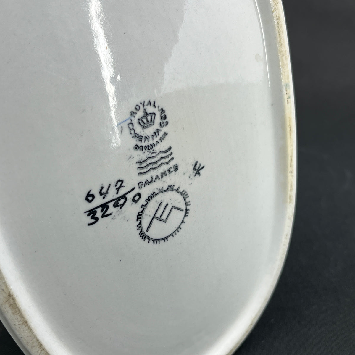 Sjælden STOR oval Baca vase, 647/3270
