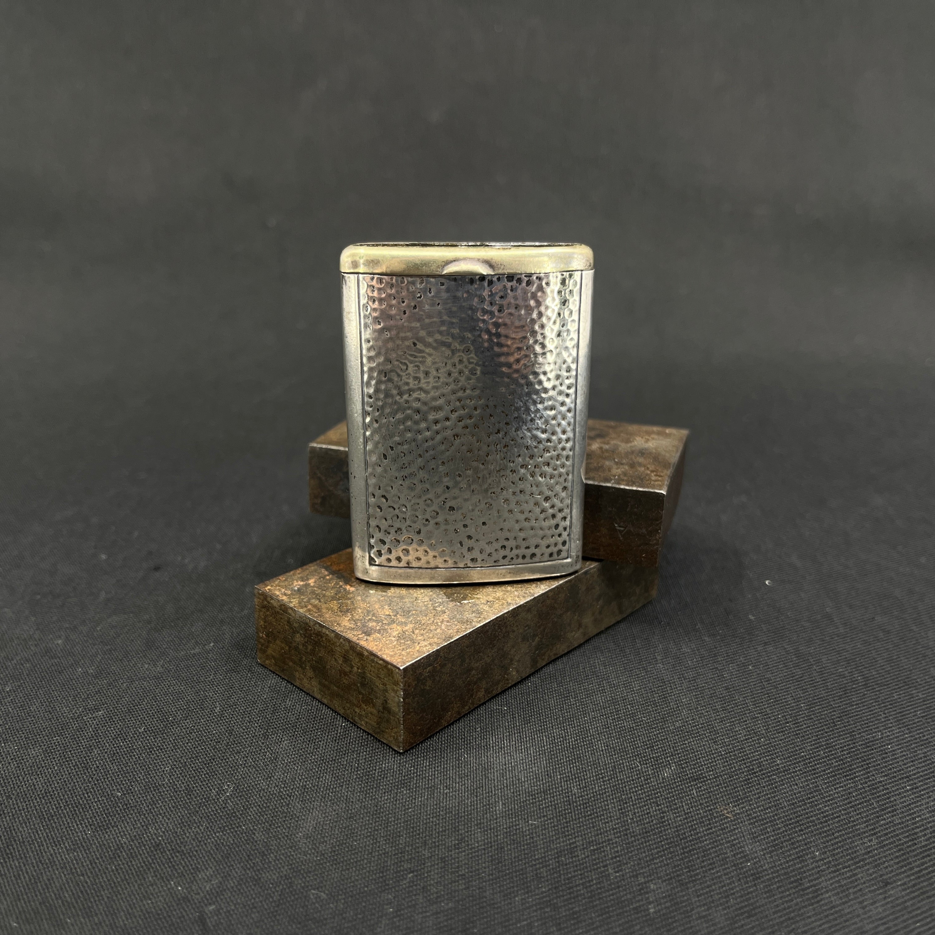 Silver matchbox - hammered