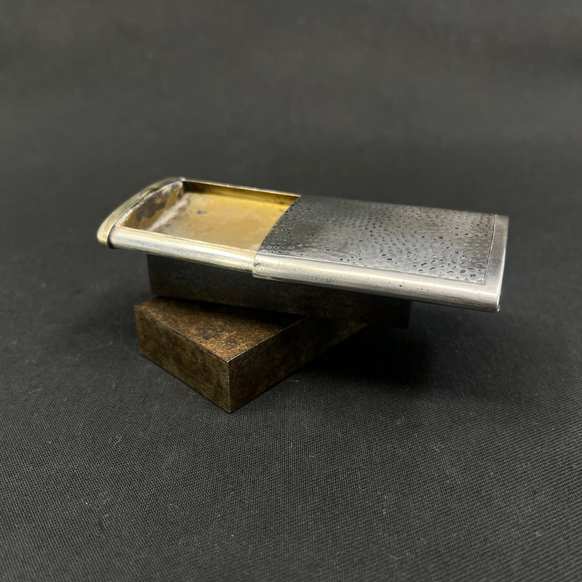 Silver matchbox - hammered