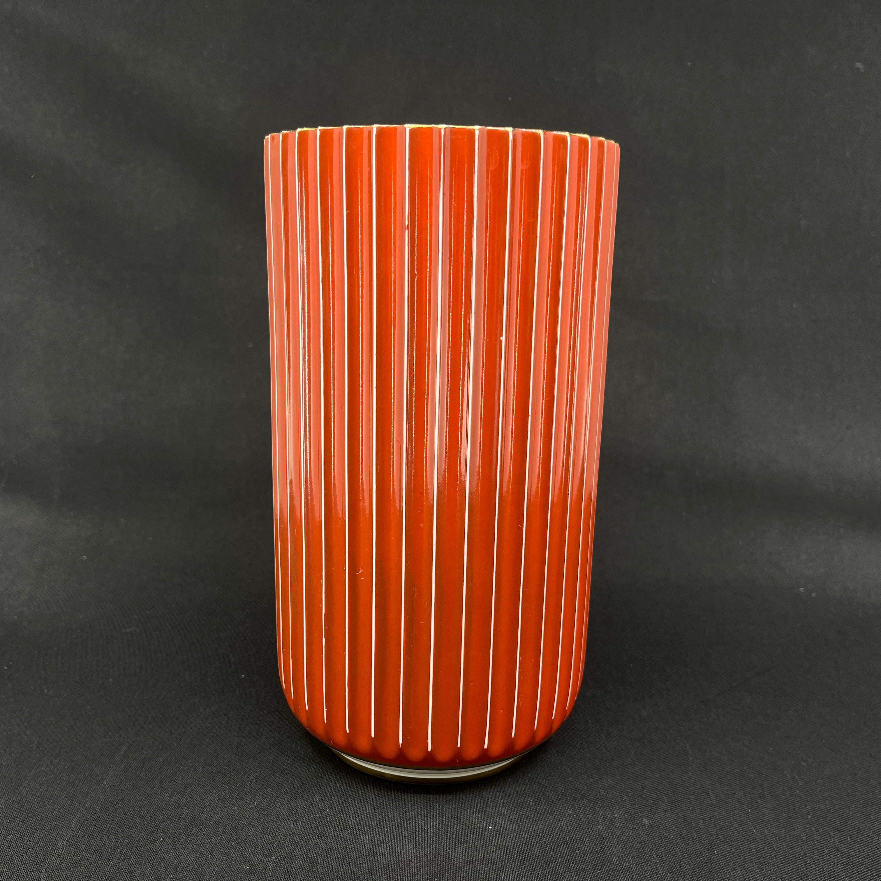 Red Lyngby vase, 20 cm.