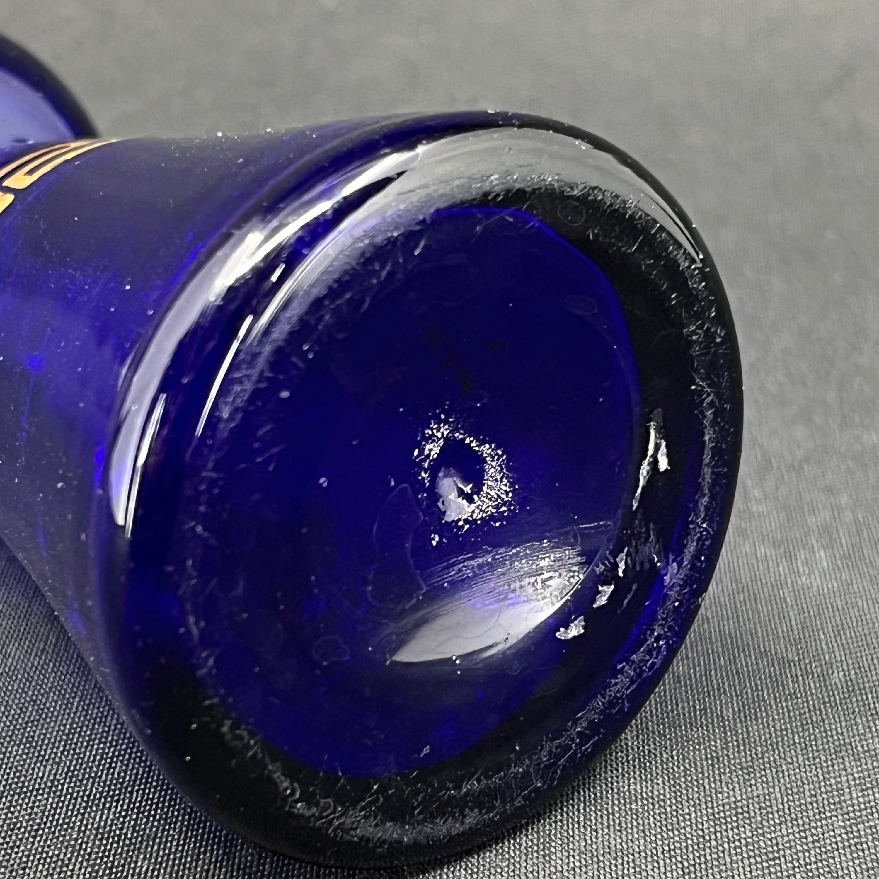 Rare tulip glass from Holmegaard with gold