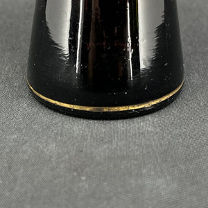 Rare manganese tulip glass from Holmegaard with gold