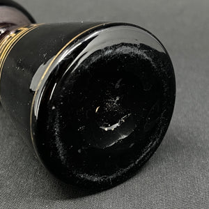 Rare manganese tulip glass from Holmegaard with gold
