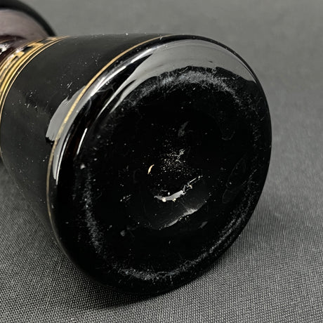 Rare manganese tulip glass from Holmegaard with gold
