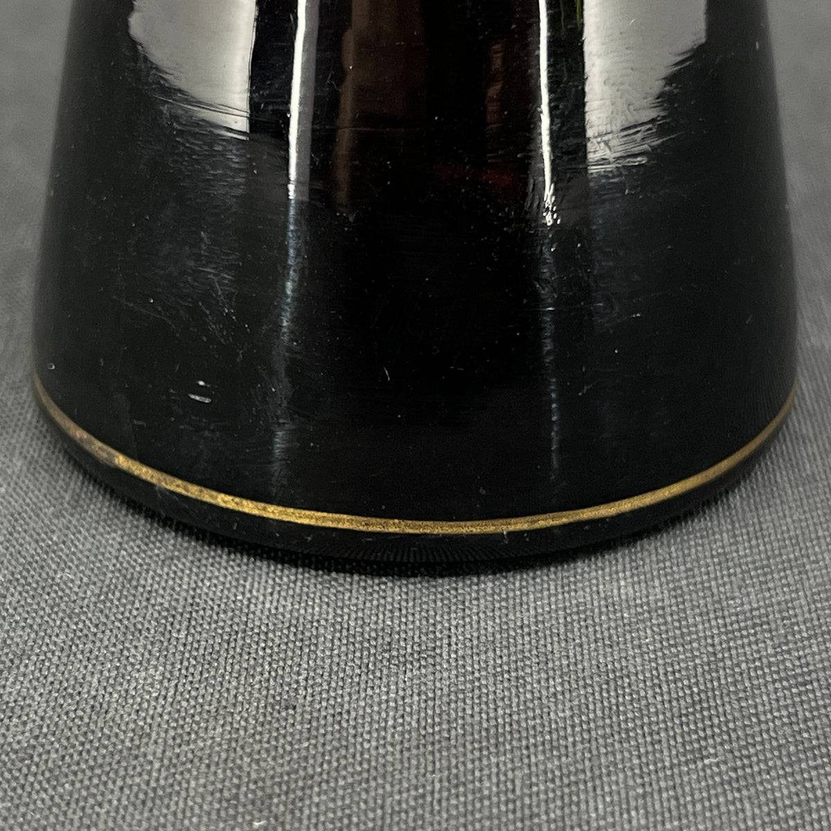 Rare manganese tulip glass from Holmegaard with gold