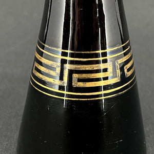 Rare manganese tulip glass from Holmegaard with gold