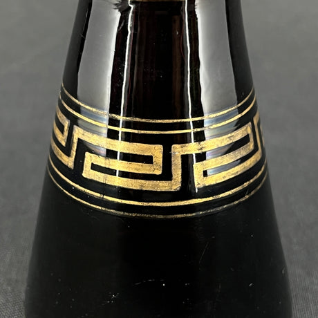 Rare manganese tulip glass from Holmegaard with gold