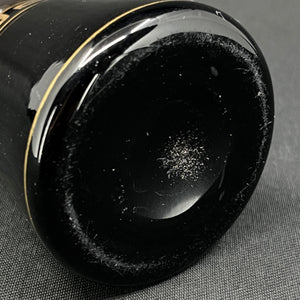Rare manganese tulip glass from Holmegaard with gold