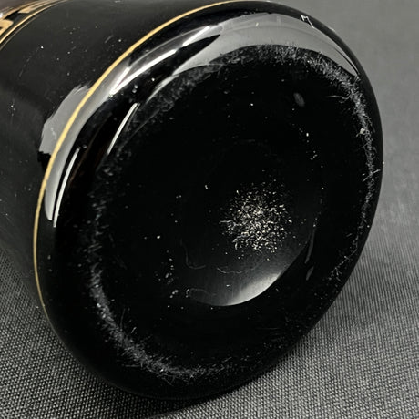Rare manganese tulip glass from Holmegaard with gold