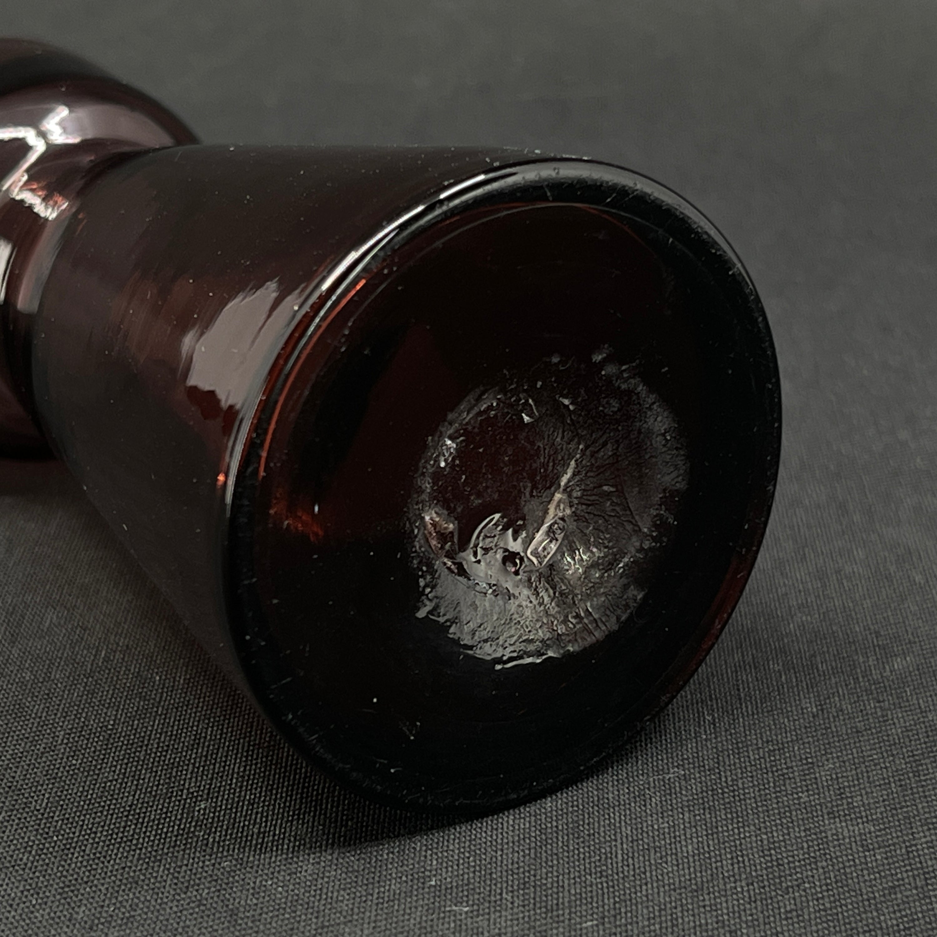 Manganese colored tulip glass from Holmegaard