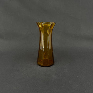 Amber tulip glass from Holmegaard Glasværk, heavy optics