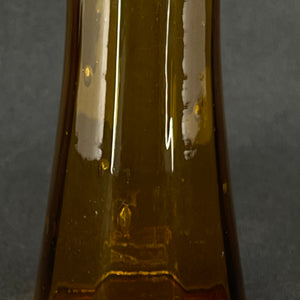 Amber tulip glass from Holmegaard Glasværk, heavy optics