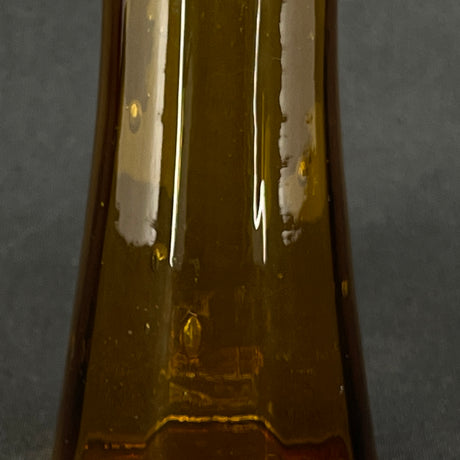 Amber tulip glass from Holmegaard Glasværk, heavy optics