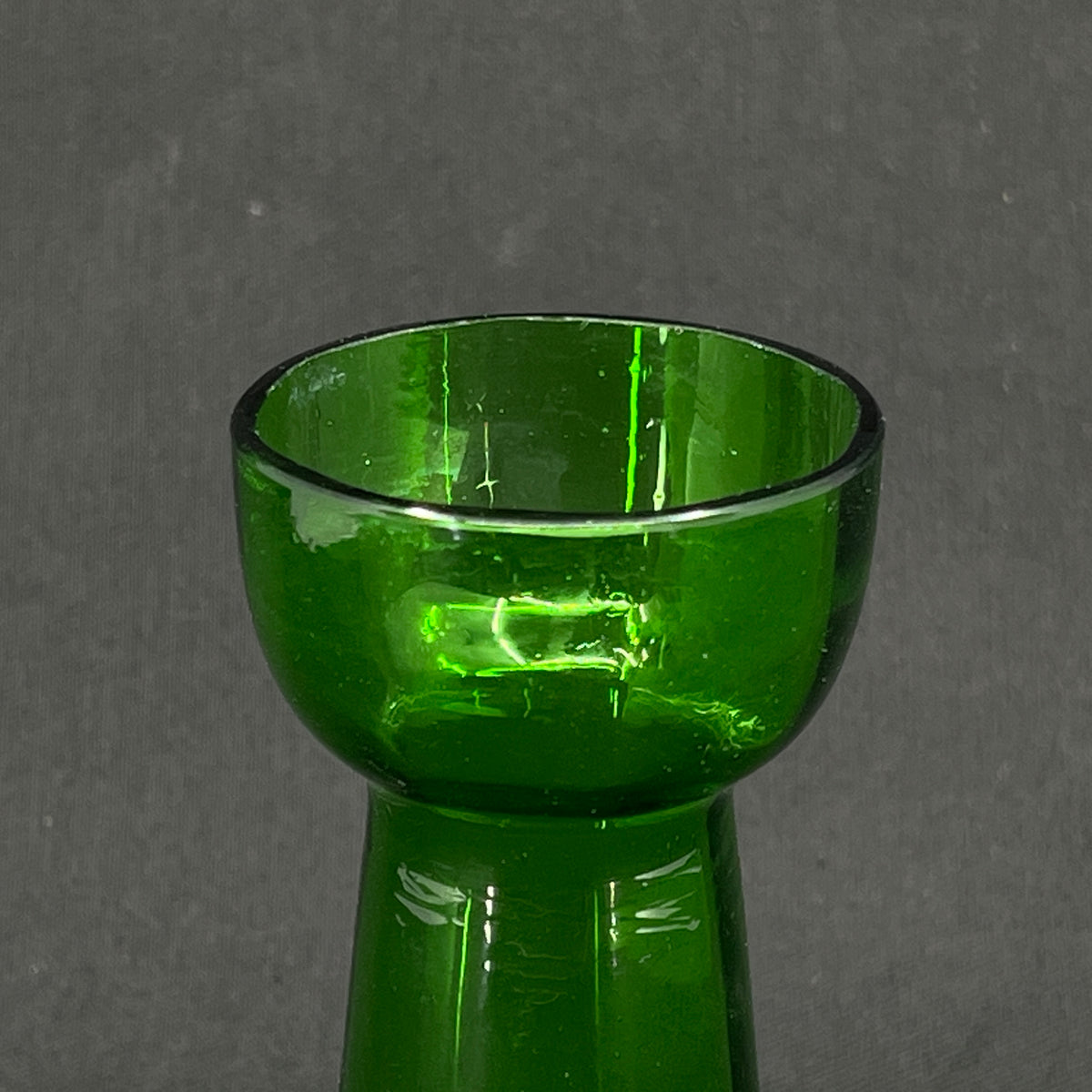 Green tulip glass from Holmegaard Glasværk