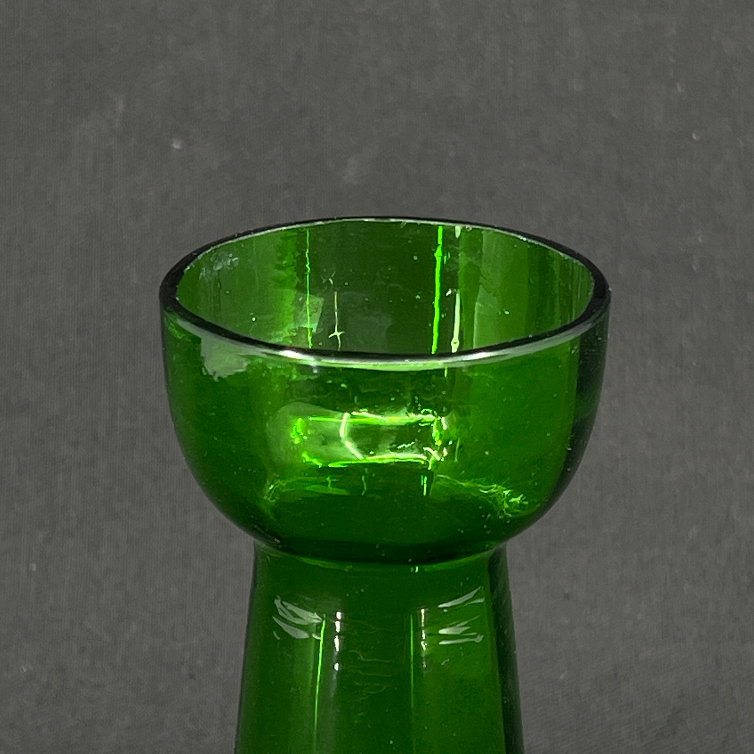 Green tulip glass from Holmegaard Glasværk