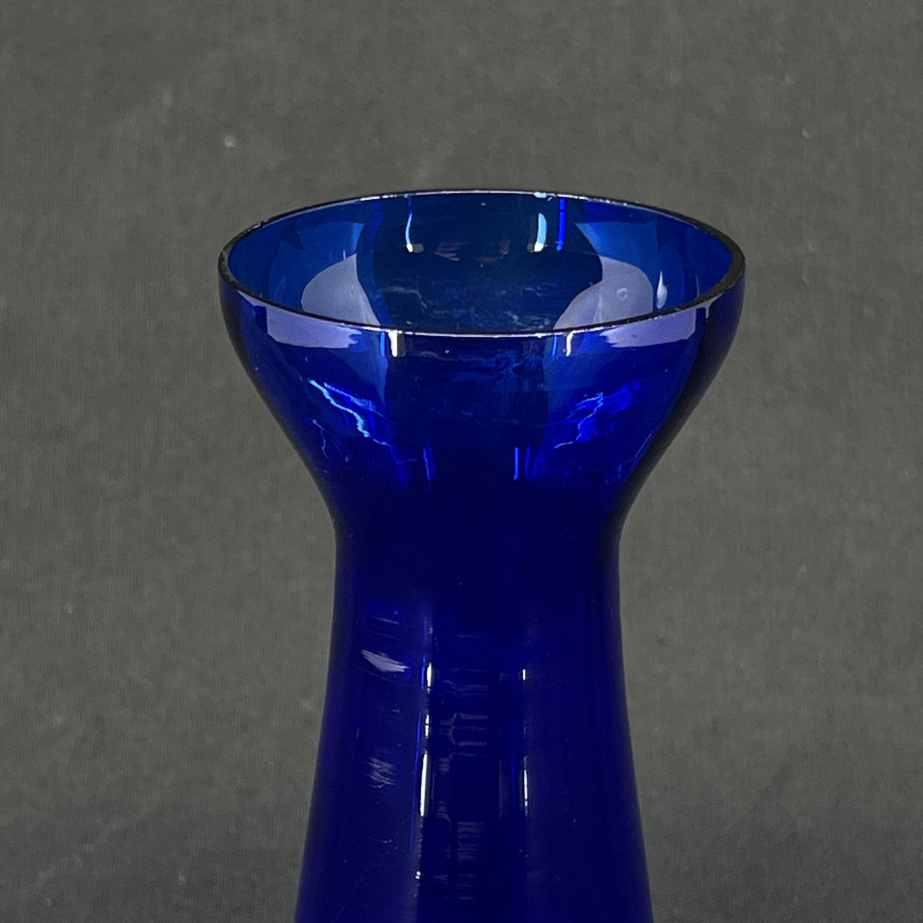 Blue tulip glass from Holmegaard Glasværk