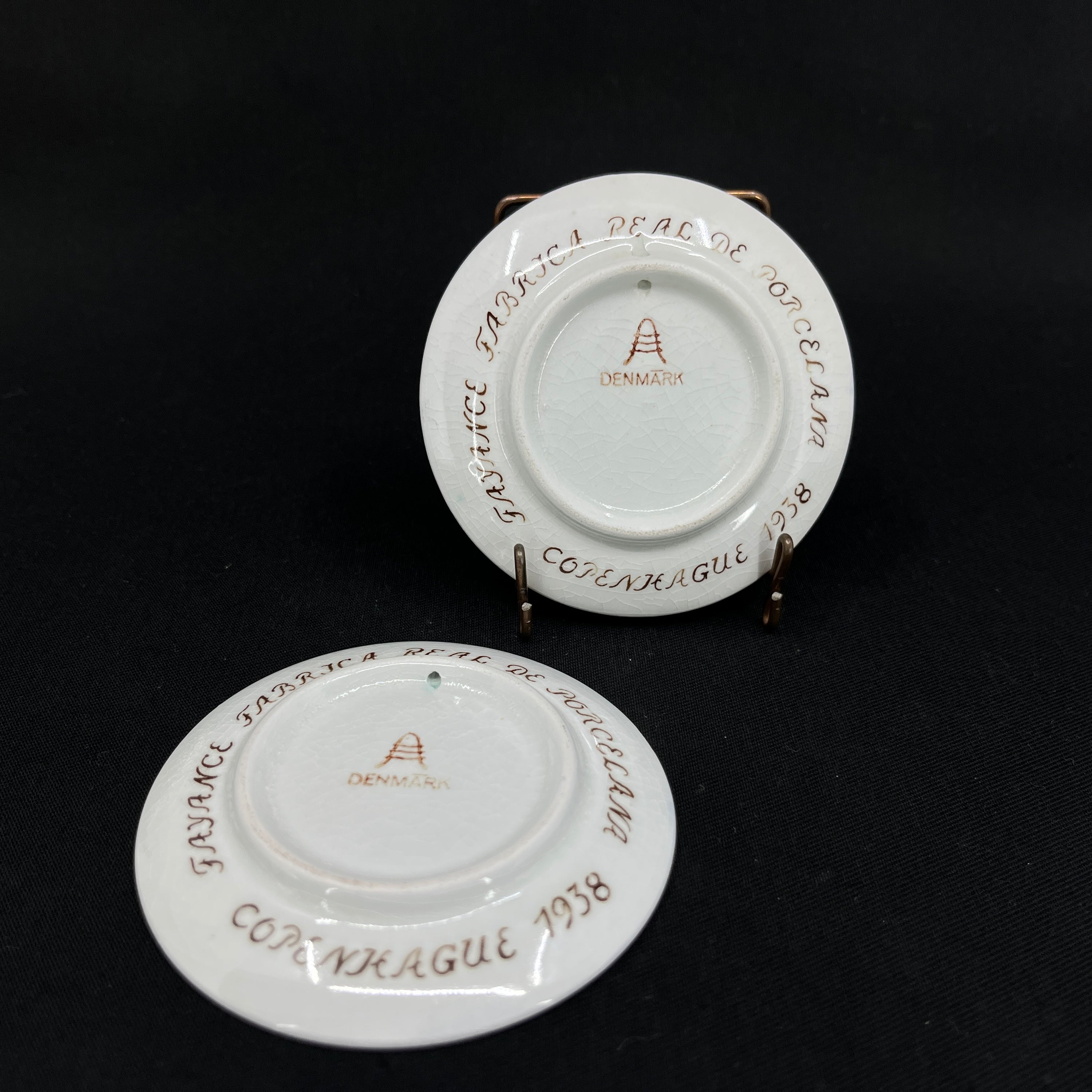 Et par sjældne Aluminia platter fra 1938