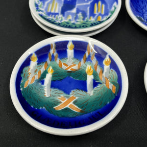 Small Christmas plates from Aluminia plates from the 1930s