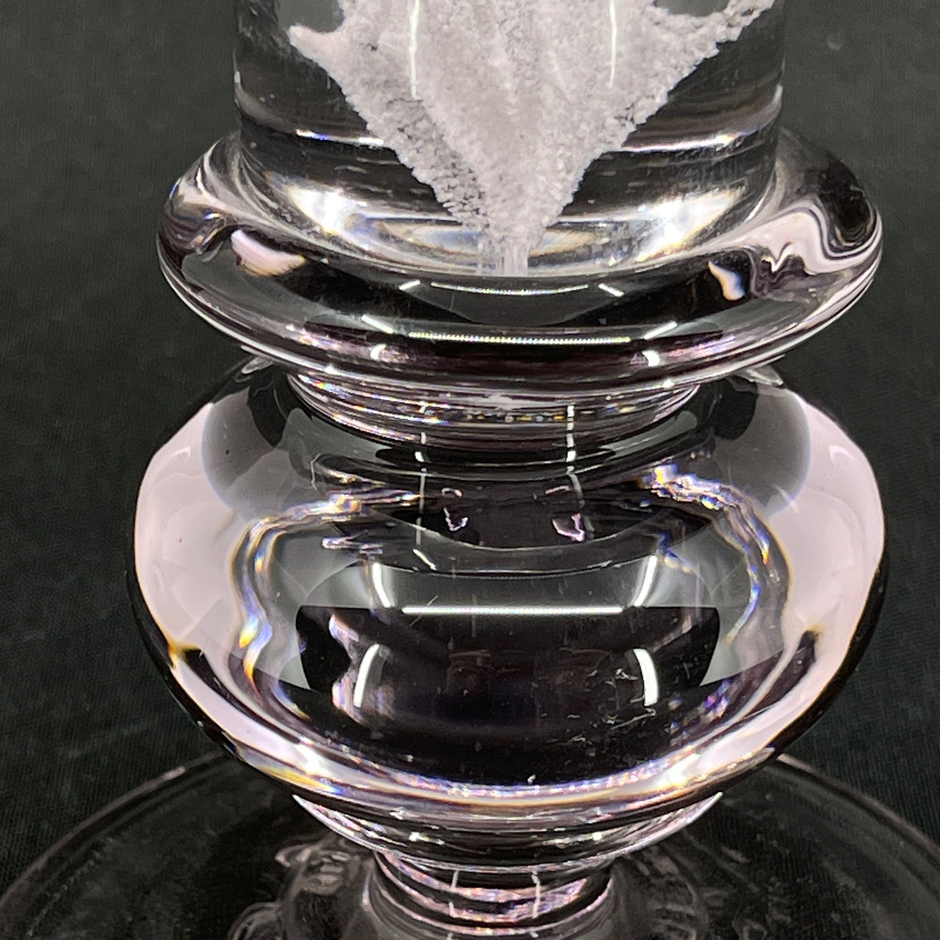 Large slightly over-colored silver pyramid