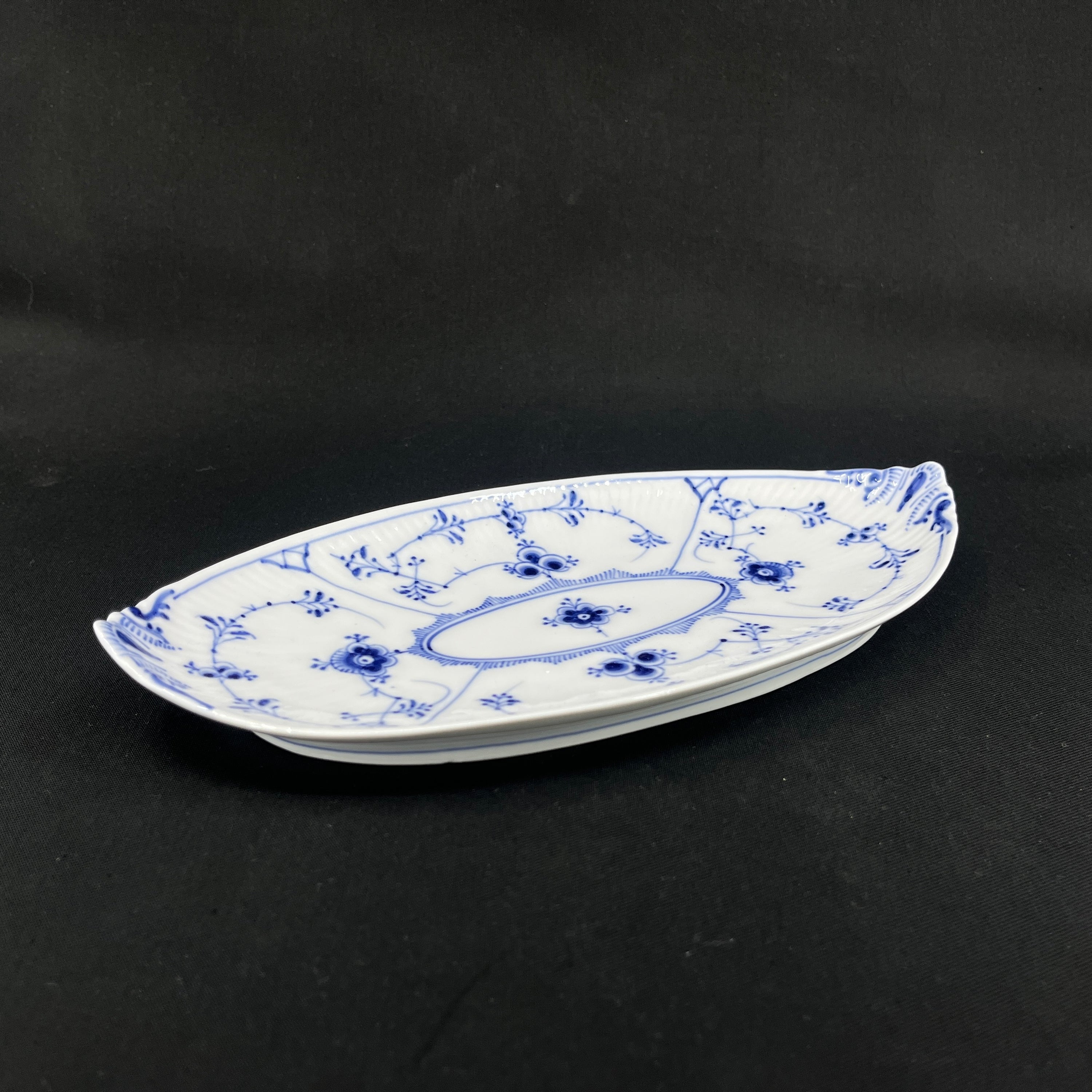 Blue Fluted Fluted Small Dish, 1/263, 1898-1923