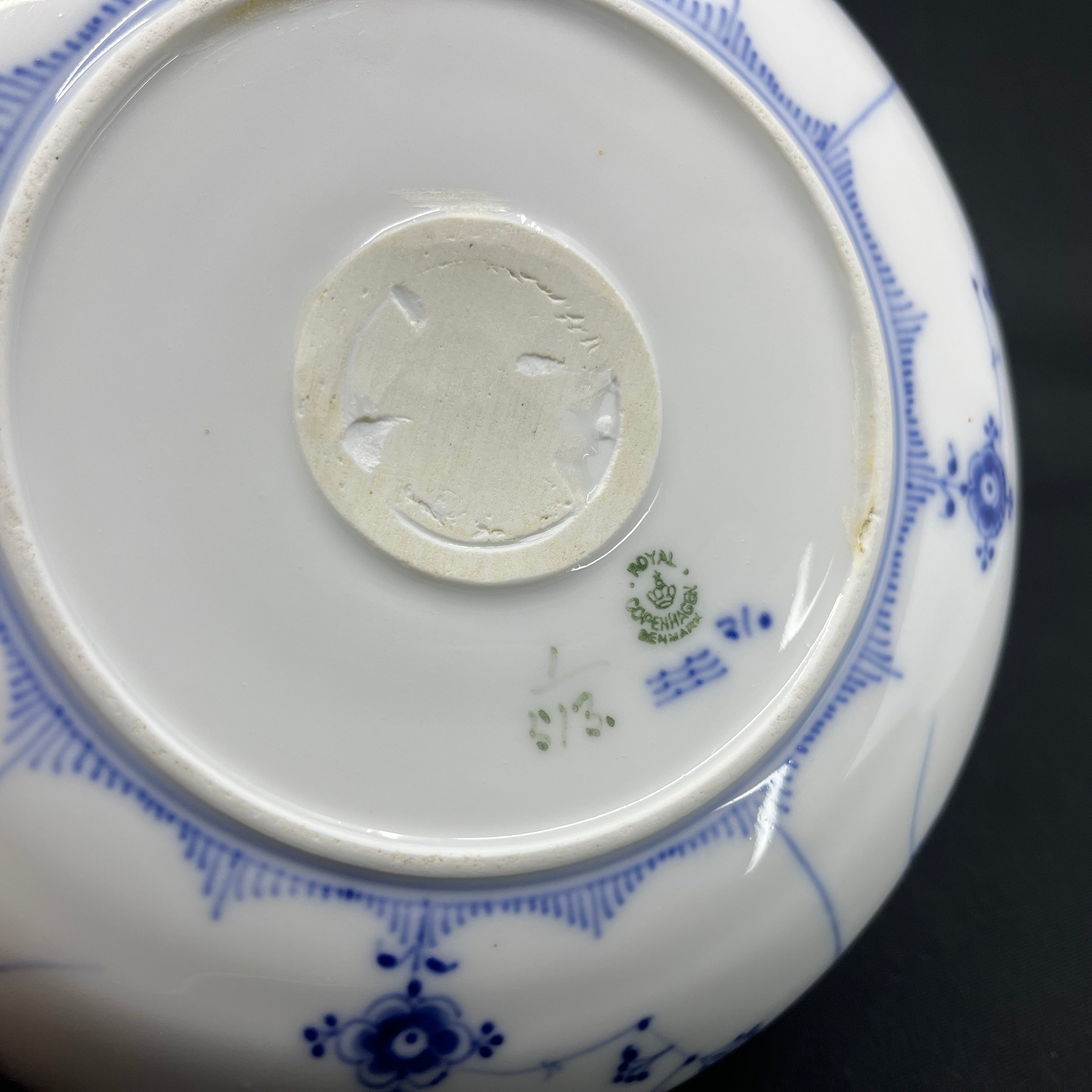 Blue Fluted Half Lace bowl