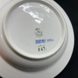 Blue Fluted Half Lace deep plate, 1/567