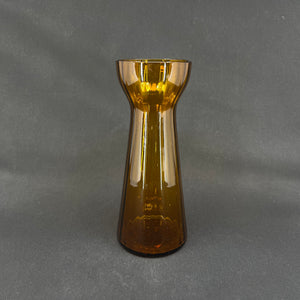 Amber colored hyacinth glass from the 1950's