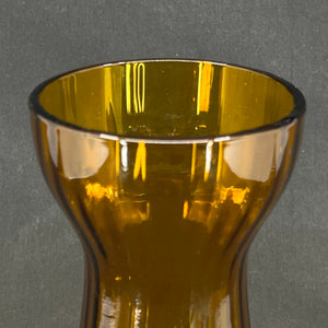 Amber colored hyacinth glass from the 1950's