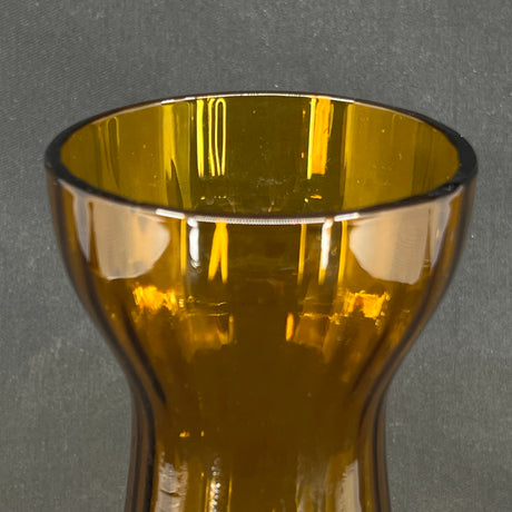 Amber colored hyacinth glass from the 1950's