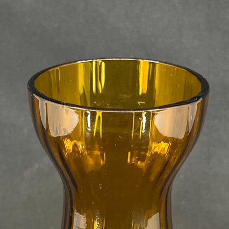 Amber colored hyacinth glass from the 1950's