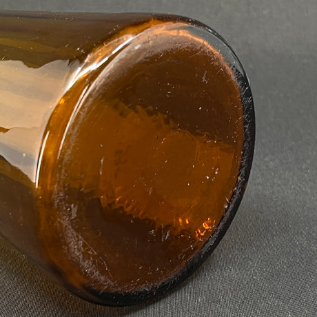 Amber colored hyacinth glass from the 1950's