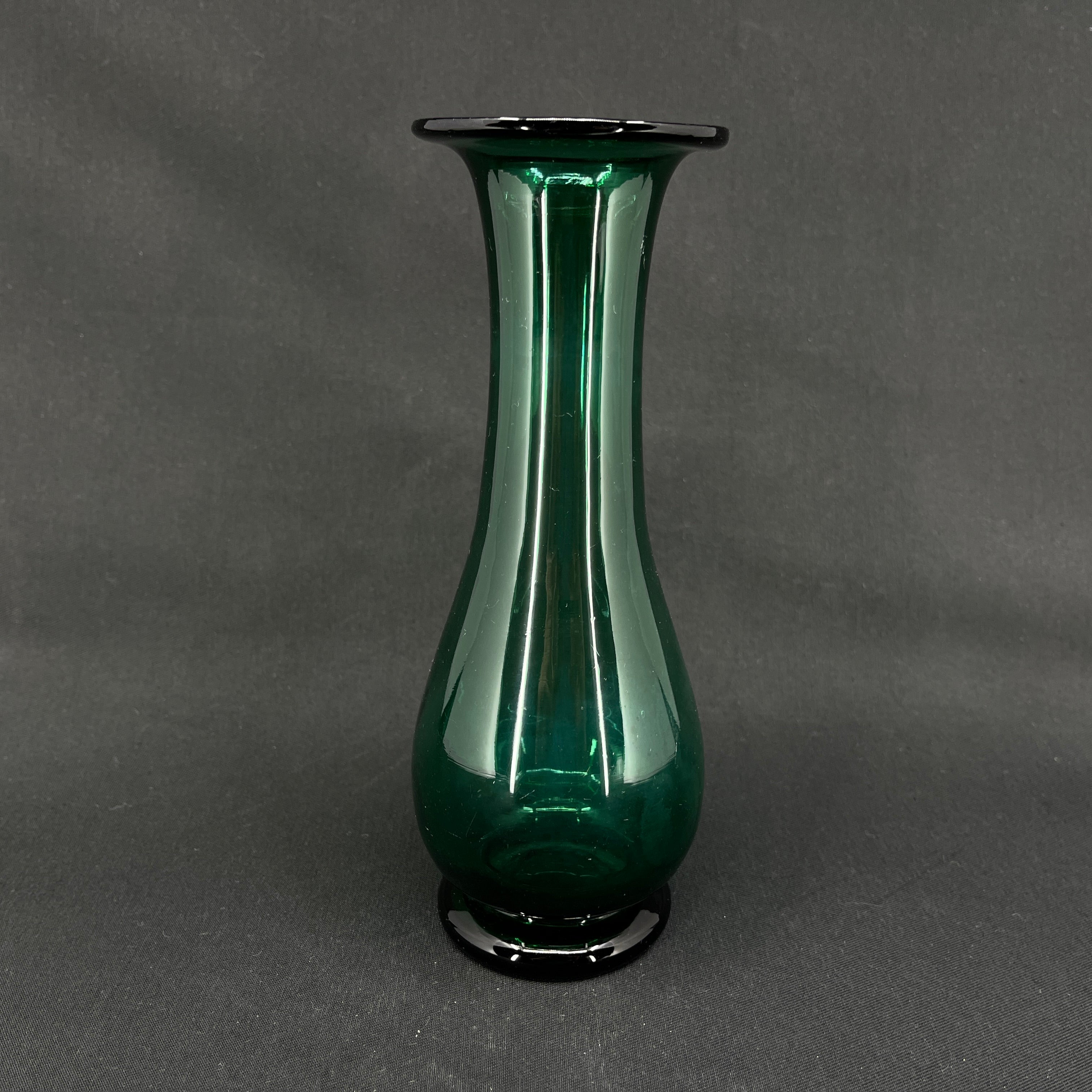 Green hyacinth glass from Holmegaard - baluster-shaped