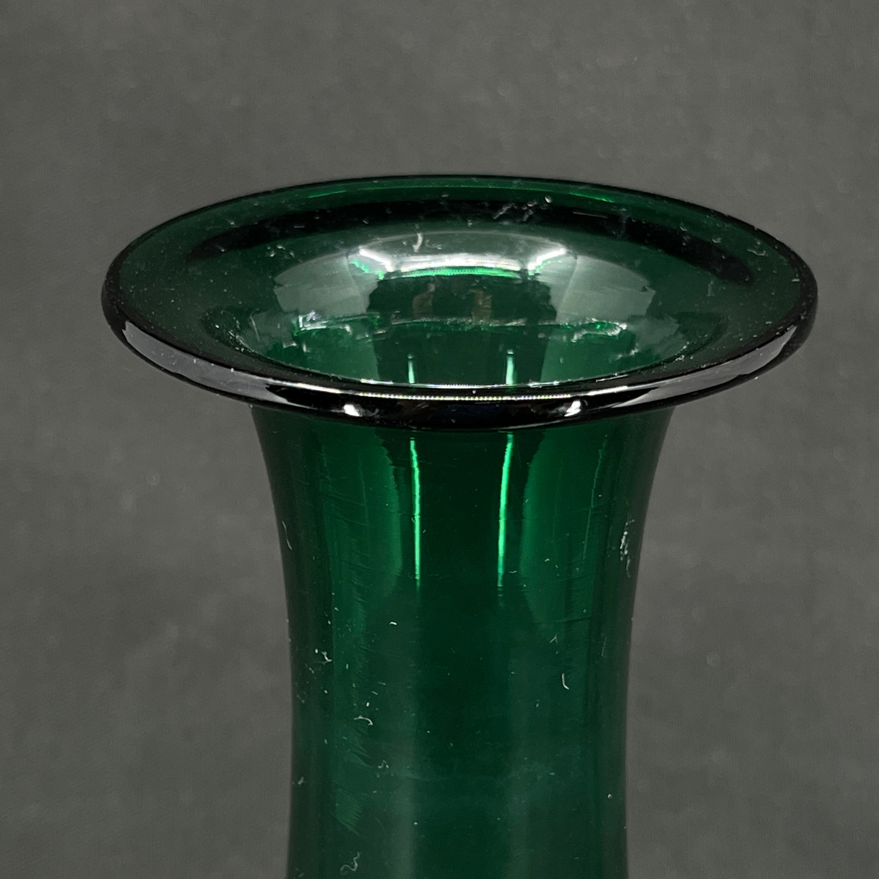 Green hyacinth glass from Holmegaard - baluster-shaped