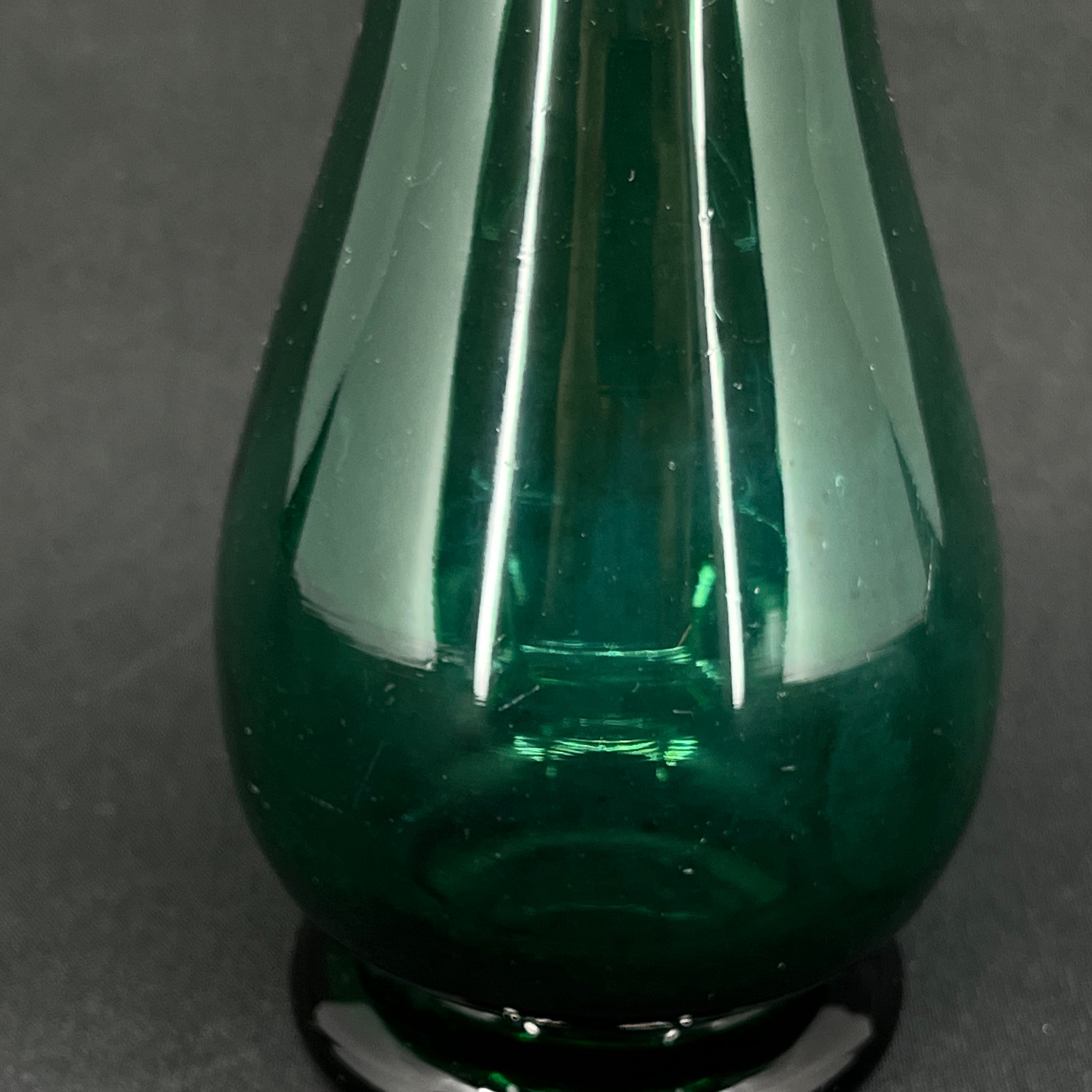 Green hyacinth glass from Holmegaard - baluster-shaped