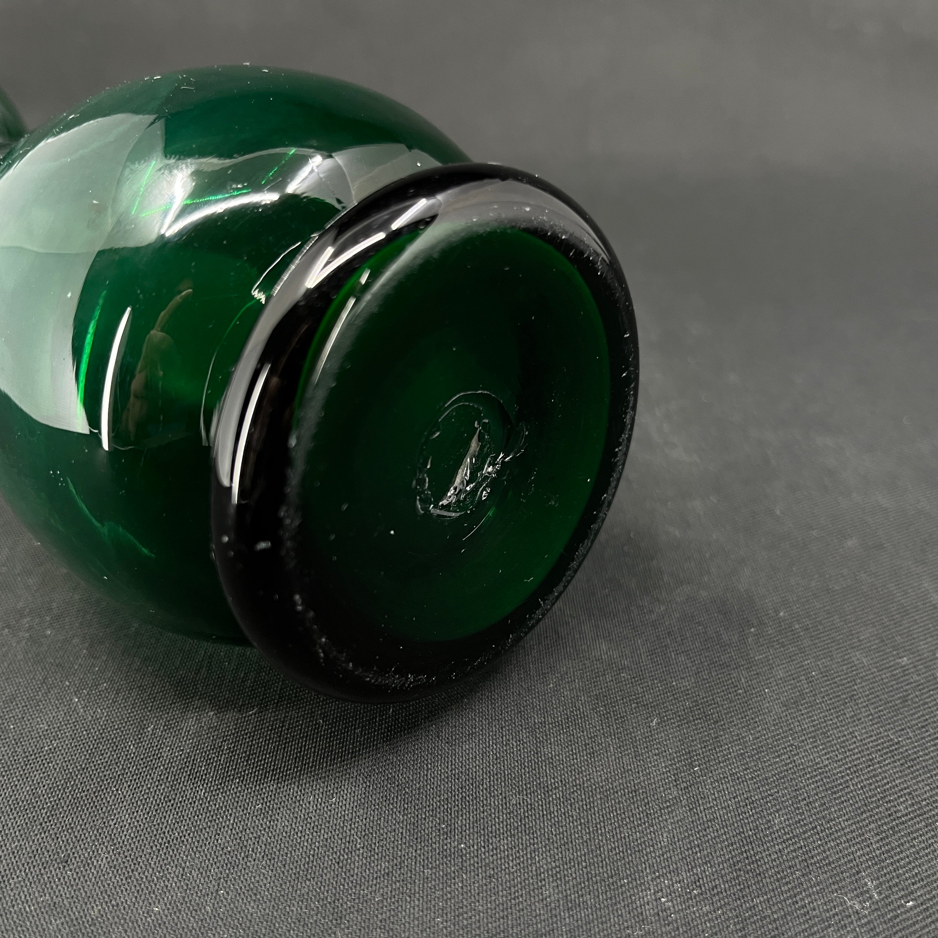 Green hyacinth glass from Holmegaard - baluster-shaped