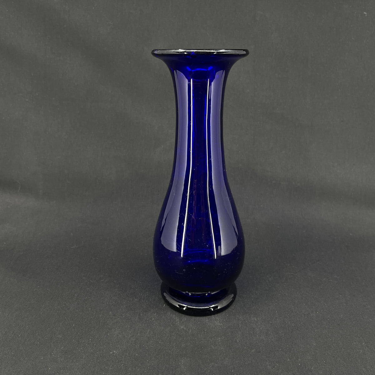 Blåt hyacintglas fra Holmegaard - balusterformet