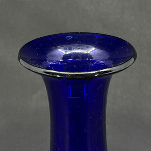 Blåt hyacintglas fra Holmegaard - balusterformet